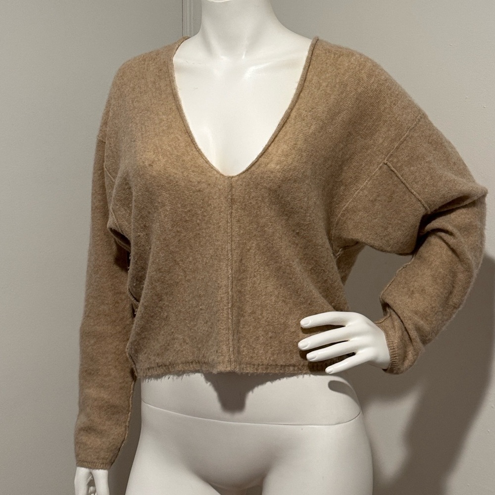 Free People Tan Knit Top